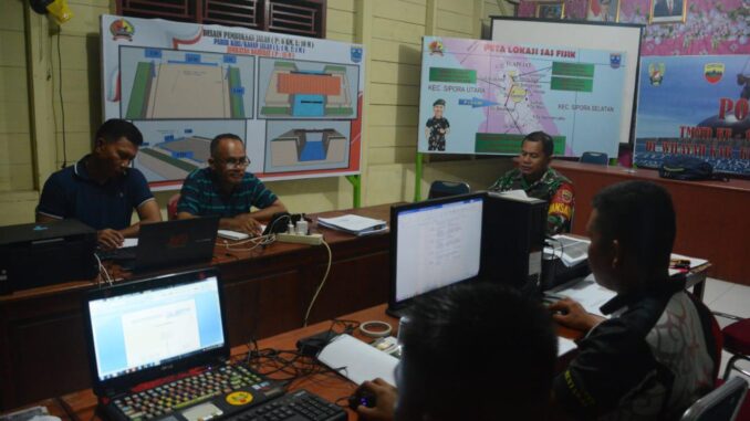 Rapat Persiapan Kunjungan Tim Wasev TNI-AD Dipimpin Dansatgas TMMD ke 116 Letkol. Inf. Suirwan S.I.P