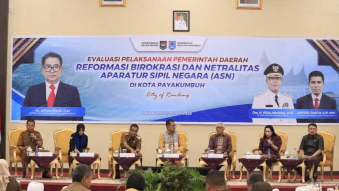 Kinerja Pemerintah Daerah Payakumbuh Di Evaluasi Dirjen Otda