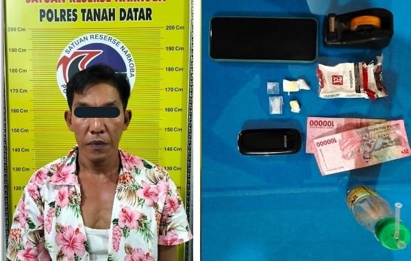 Pelaku NS dan Barang bukti