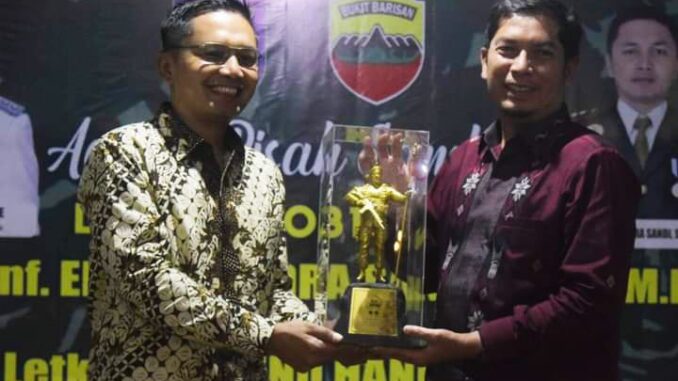 Wali Kota Sawahlunto saat pisah sambut Dandim 0310/SS