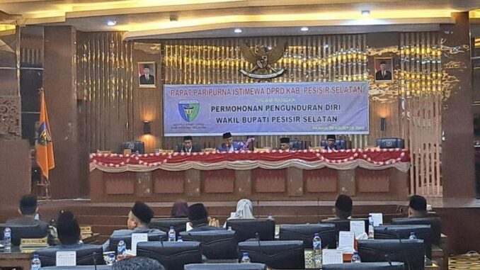 DPRD Pessel Gelar Rapat Paripurna Istimewa dalam rangka permohonan pengunduran diri Wakil Bupati Pessel