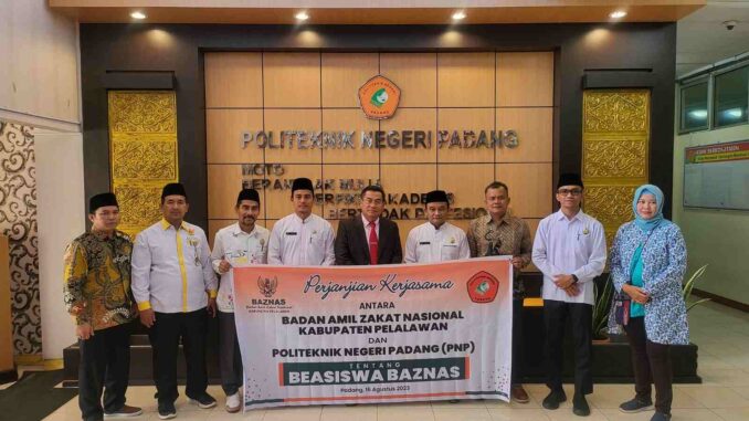 Politeknik Negeri Padang Jalin Kemitraan Beasiswa dengan Baznas Pelalawan