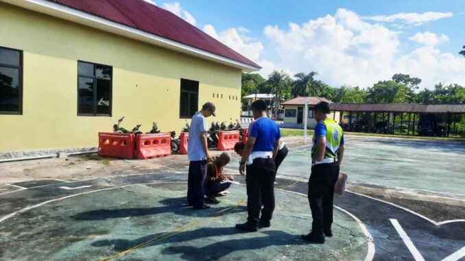 Satlantas Polres Sawahlunto Ubah Lintas Sirkuit Ujian Praktik SIM