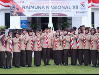 Wawako Dr.H.Ramadhani Kirana Putra resmi lepas kontingan Raimuna Nasional Kota Solok