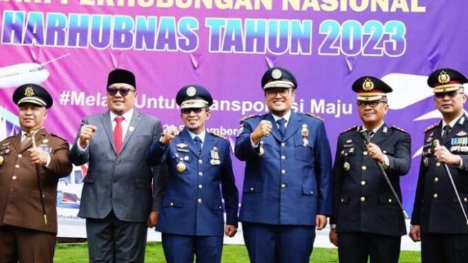 Bupati Eka Putra Pimpin Upacara Harhubnas Tahun 2023