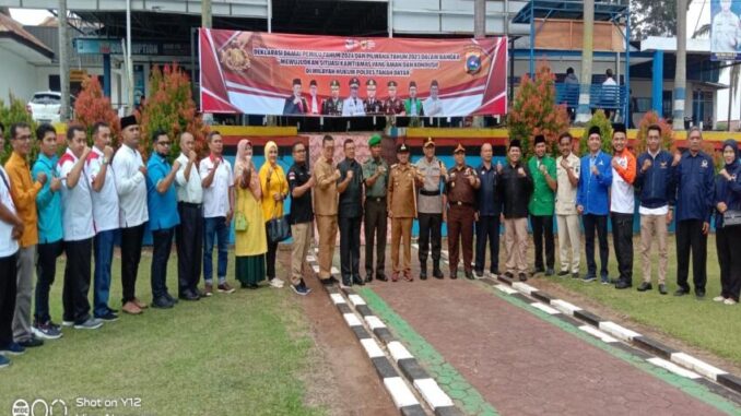 Bupati Eka Putra bersama Forkopnda dan pimpinan Parpol peserta Pemilu tahun 2024
