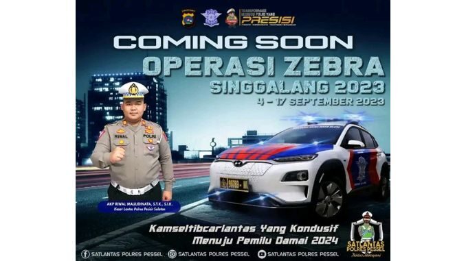 Operasi Zebra Singgalang 2023 di Pessel akan segera dimulai