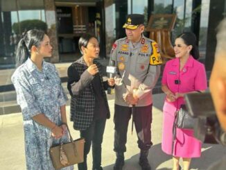 Polda Sulbar saat hadirkan Fajar Sadboy, Keyla Rimeicha dan Tim Jwara Creative di acara Kampanye Aplikasi SI-Centing Siamasei. (Dok. Istimewa)