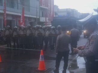 Kapolres Asahan bersama Ketua Bawaslu dan Ketua KPU Asahan Ikut Langsung Menggelar Simulasi Sispamkota Ops Mantap Brata 2023.