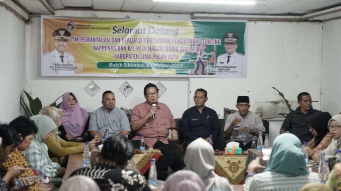 Tim TPPS Pusat mengunjungi Nagari Bukik Sikumpa untuk melakukan studi lapangan metadata indikator stunting