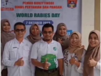 Vaksinasi rabies massal yang digelar Pemko Bukittinggi.