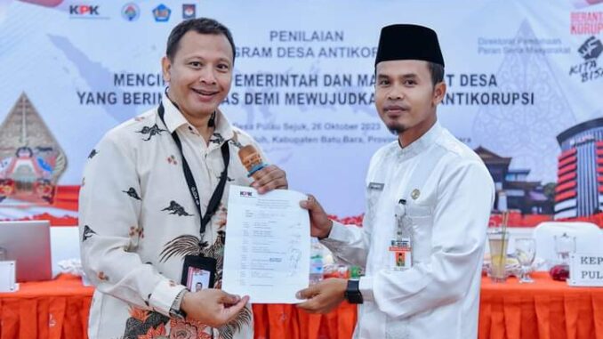 Bupati Batu Bara Ir. H. Zahir, M.AP., diwakili Asisten I Setdakab Batu Bara Menyambut Tim KPK Tahun 2023.