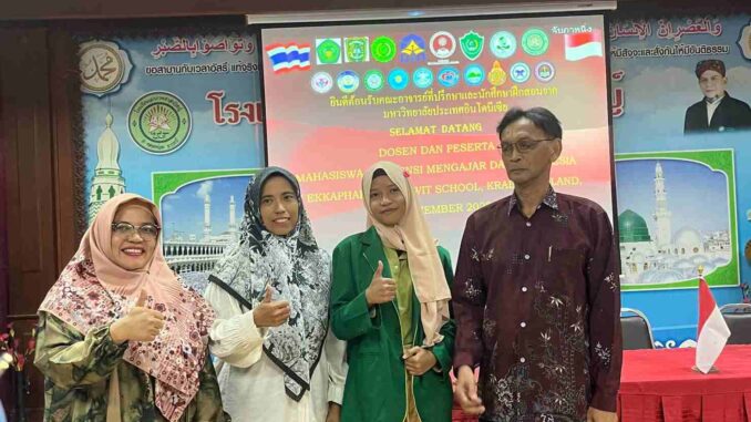 Nur Fadilla Mahasiswa UNIVA Labuhanbatu KKN Internasional Ke Negara Thailand.