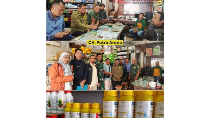 Pemko Bukittinggi melakukan monitoring dan pembinaan peredaran pupuk dan pestisida ke distributor dan kios pengecer.