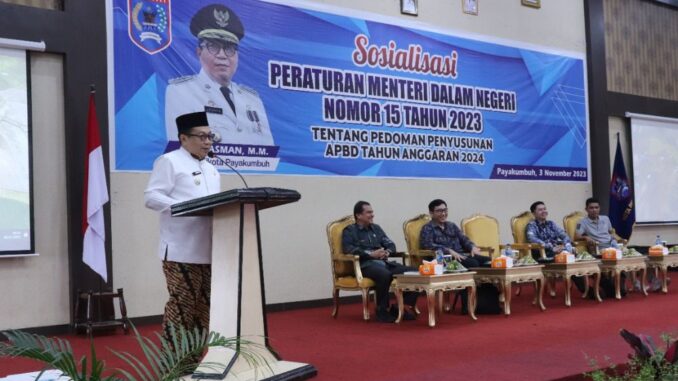 Sosialisasi Permendagri Nomor 15 Tahun 2023 Tentang Pedoman Penyusunan APBD Tahun Anggaran 2024.