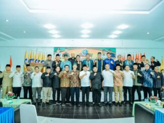 Bupati Batu Bara Ir. H. Zahir M.AP saat membuka Musyawarah Besar (Mubes) Ke-2 Gemkara di Aula Asrama Haji Medan.