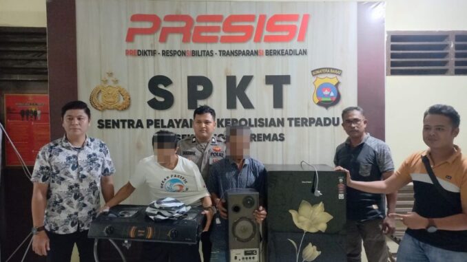Dua tersangka pencurian Polindes Nagari Parit.
