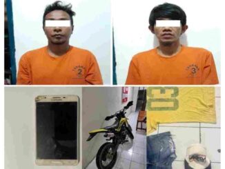 Dua tersangka pencurian dengan kekerasan dan barang bukti