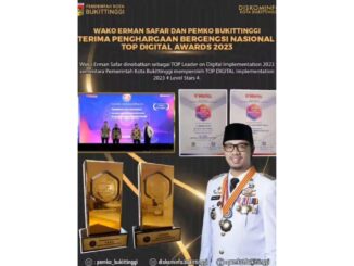 Pemko Bukittinggi meraih penghargaan TOP DIGITAL Awards 2023.