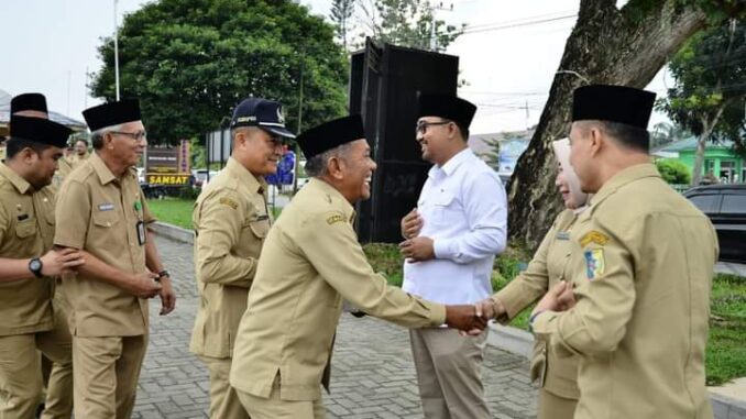 Pisah sambut Wakil Bupati Oky Iqbal Frima.