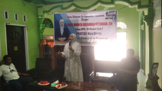 Caleg muda Cindy Monica Salsabila.