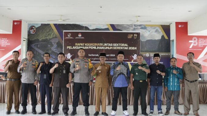 Rapat koordinasi lintas sektoral pelaksanaan Pemilu 2024.