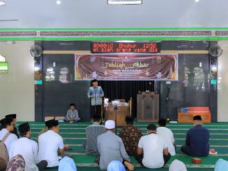Bupati Sabar AS saat menghadiri tabligh akbar Pemilu 2024.
