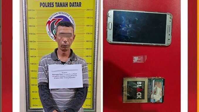 Pelaku (FF) dan barang bukti.
