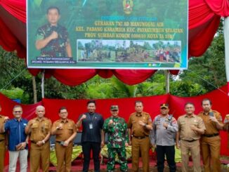 Peresmian hasil gerakan TNI Manunggal Air yang dilaksanakan Kodim 0306 50 Kota di Kelurahan Padang Karambia.