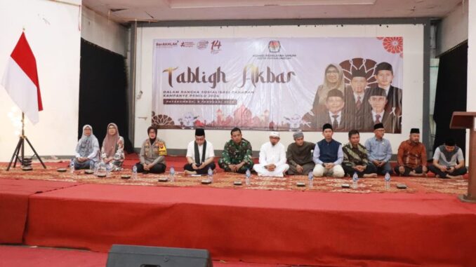 Tabligh akbar rangka sosialisasi tahapan kampanye Pemilu 2024 yang diselenggarakan KPU Payakumbuh.