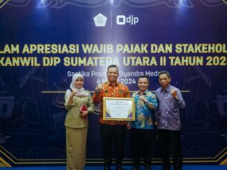 Pemkab Batu Bara menerima Apresiasi Penghargaan Wajib Pajak Kanwil DJP Sumut II.