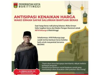 Pemko Bukittinggi siapkan bantuan pangan nasional bersama Bulog.