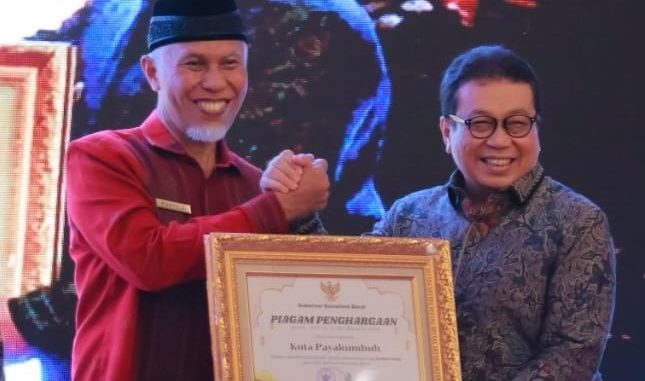 Kota Payakumbuh meraih lima penghargaan beruntun.