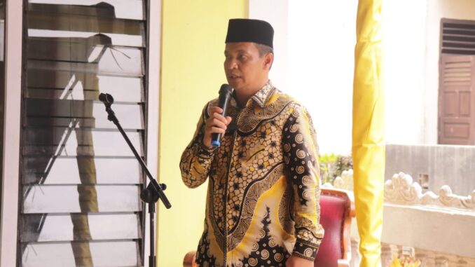 Kadis Parpora Kota Payakumbuh Nofriwandi saat pembukaan satu Iven satu nagari di Payobasuang Kec.Payakumbuh Timur.