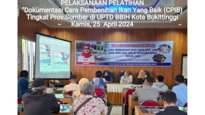 Pelatihan dokumentasi CPIB tingkat Sumbar.