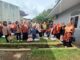 Penyerahan bantuan untuk korban galodo Nagari Lima Kaum oleh Dharma Wanita Persatuan Provinsi Sumbar.