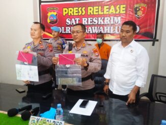 Kabag Ops KOMPOL Riswan Lukpi, SH.,MH., Kapolres Sawahlunto AKBP Purwanto Hari Subekti, S.Sos, Kasat Reskrim AKP Syafrinaldi, SH.