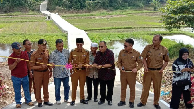 Peresmian jalan usaha tani Guguak VIII Koto oleh Bupati Safaruddin.