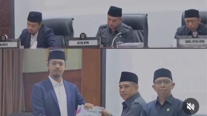 Rapat paripurna yang digelar DPRD Kota Bukittinggi.