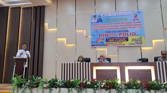 Sekda Herman Azmar Buka Sosialisasi PIN Polio Limapuluh Kota.