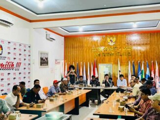 Sosialisasi tahapan pemilihan serentak nasional tahun 2024 yang digelar KPU.