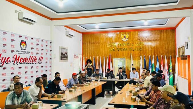 Sosialisasi tahapan pemilihan serentak nasional tahun 2024 yang digelar KPU.