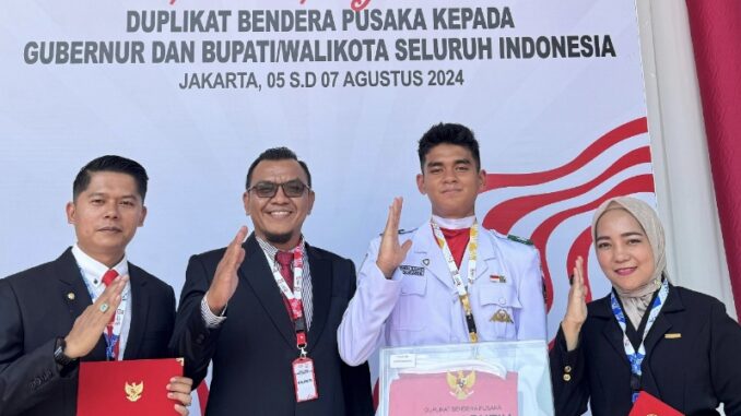 Pemko Payakumbuh terima duplikat Bendera Pusaka dari BPIP Republik Indonesia.