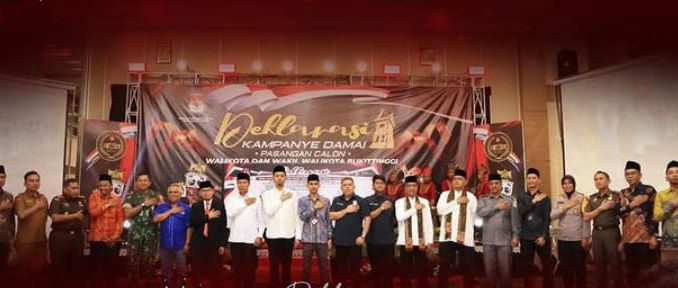 Deklarasi Kampanye Damai Pilkada 2024 yang digelar KPU Bukittinggi.