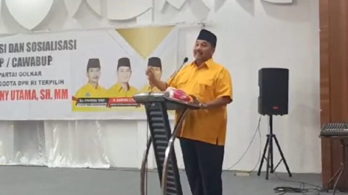 H. Benny Utama mengajak kader, simpatisan Partai Golkar dan masyarakat Pasaman memilih MODE.
