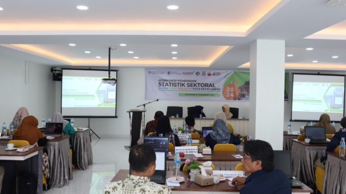 Pembukaan workshop pembinaan statistik sektoral yang digelar BPS Kota Payakumbuh.