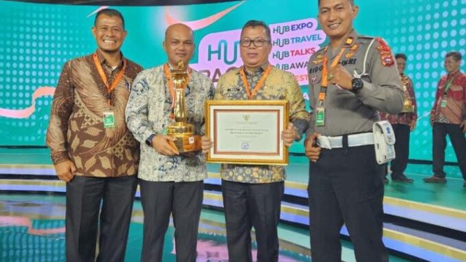 Pemkab Tanah Datar meraih penghargaan WTN 2024 Kategori Kota Kecil.