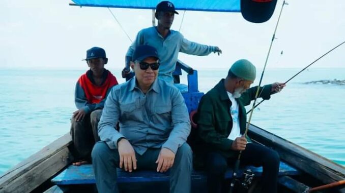 Pj. Bupati Batu Bara Nizhamul, S.E, M.M memantau kondisi wilayah terluar dengan melakukan peninjauan ke Pulau Pandang dan Pulau Salah Namo.