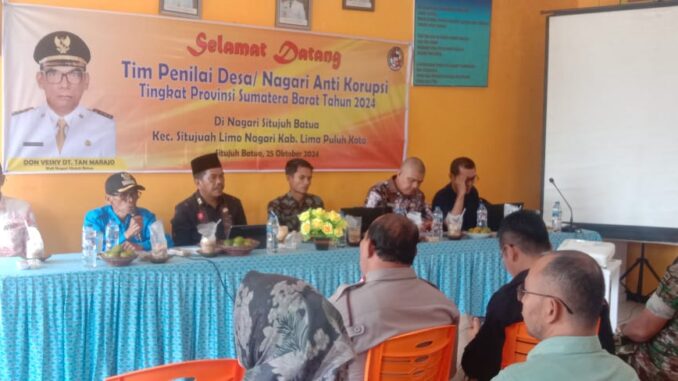 Situjuah Batua dinilai sebagai Nagari Percontohan Anti Korupsi.