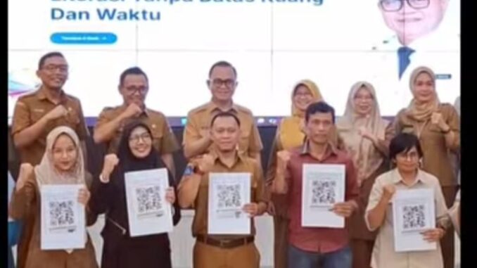 Dibranding PUSDIGI “Cakrawala Dalam Genggaman” di launching Pjs Wako Hani S Rustam.
